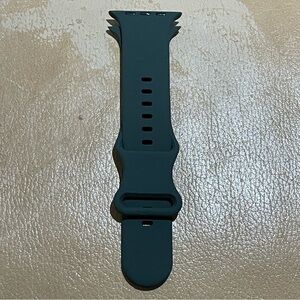Dark Green Silicone Black Silicone Watch Band for Apple Watch Series 3 ; 42mm